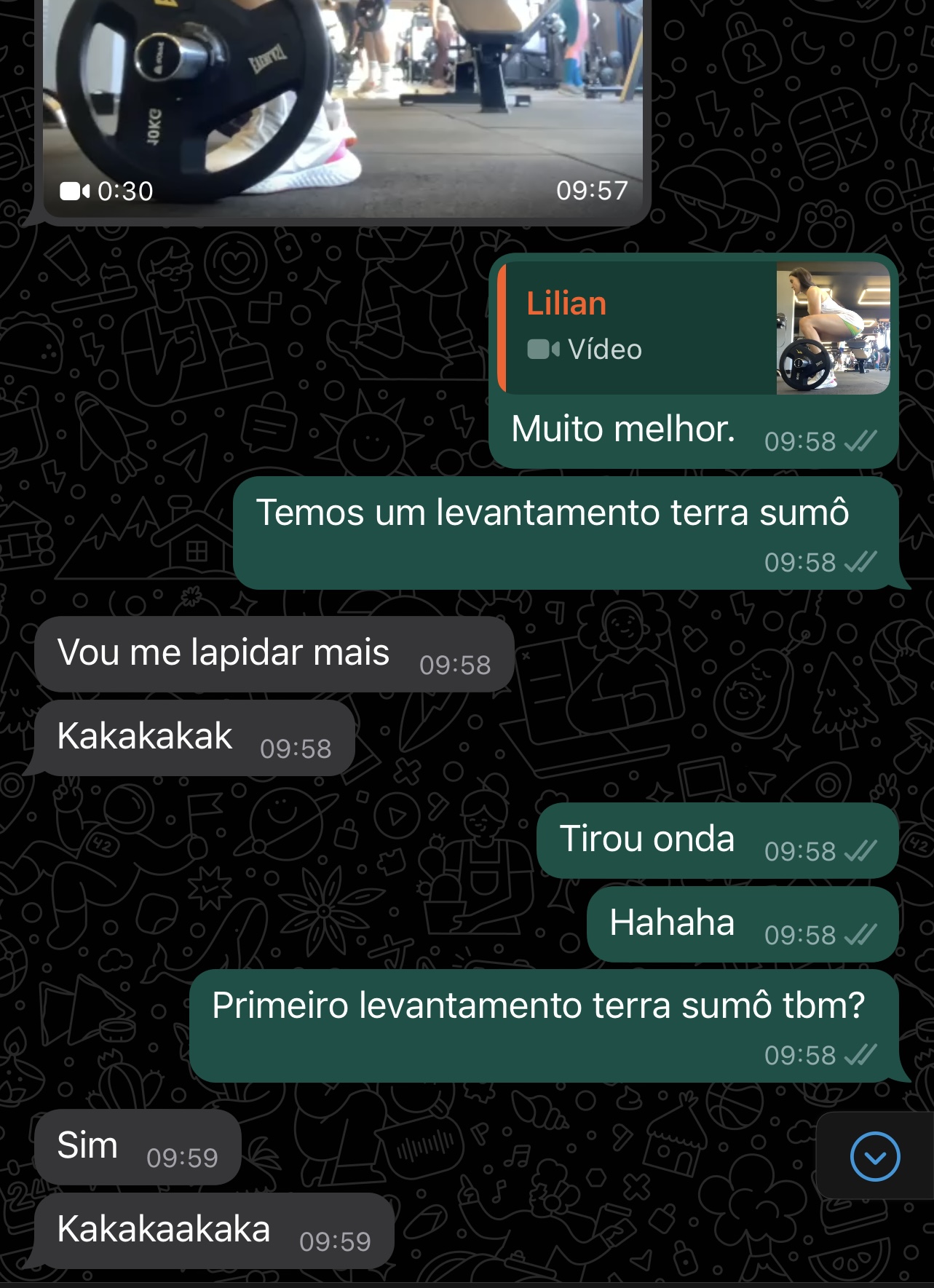 Print de conversa com depoimento real de aluna DFTEAM
